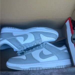 Women’s size 8 new Nike Gray and White Sneakers dunks